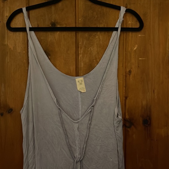 Free people twist shoulder tie heathered trim lose tank - Picture 4 of 9